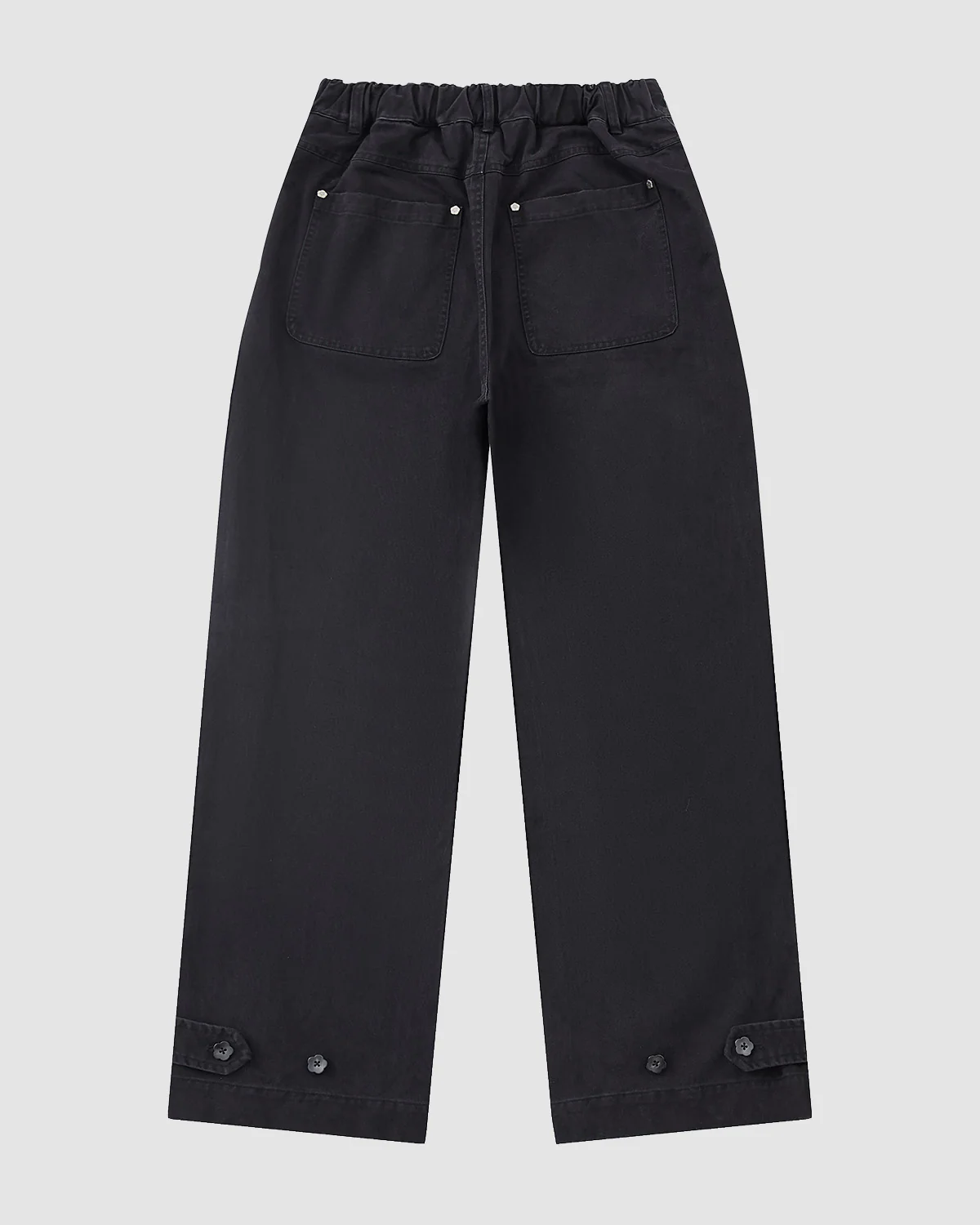 BLACK ACCORDION CHINO PANTS - Image 4