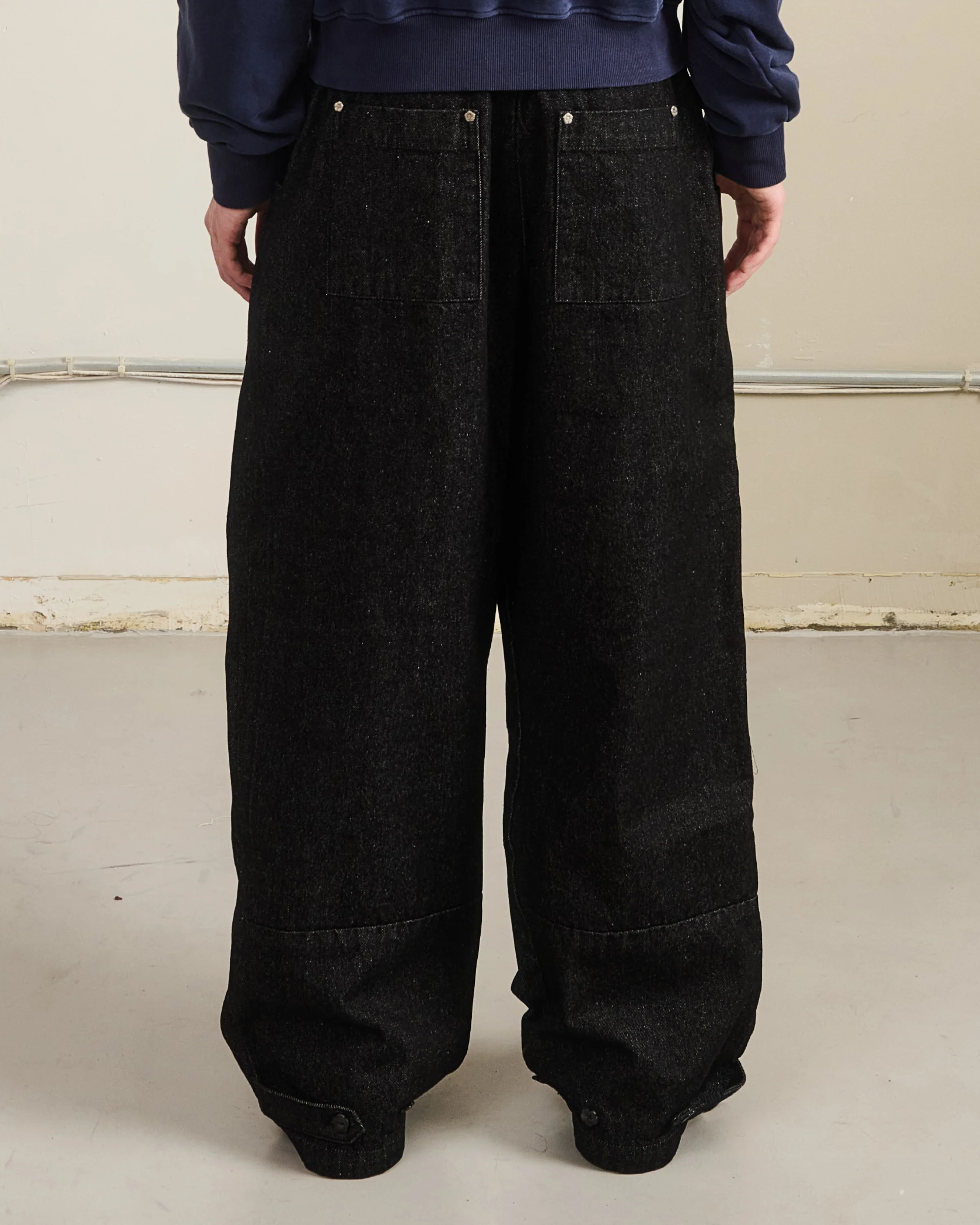BLACK HANBOK DENIM PANTS - Image 4