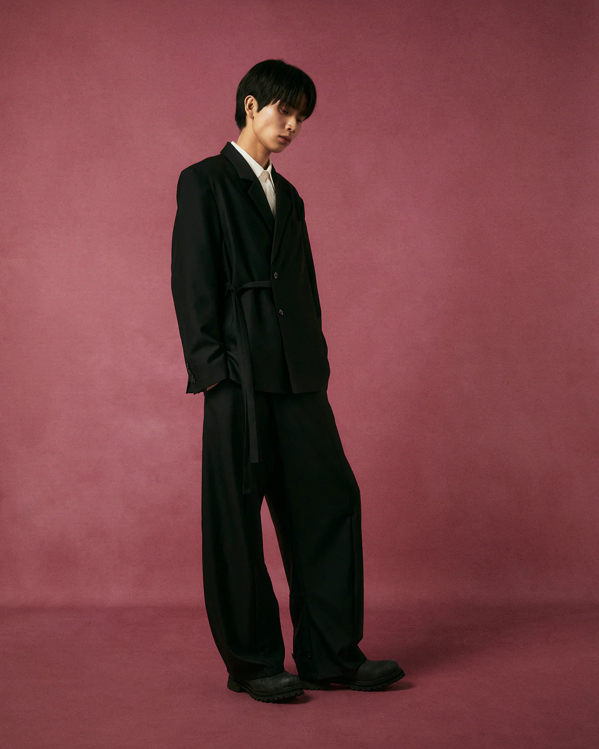 BLACK PLEATED HANBOK SLACKS - Image 4