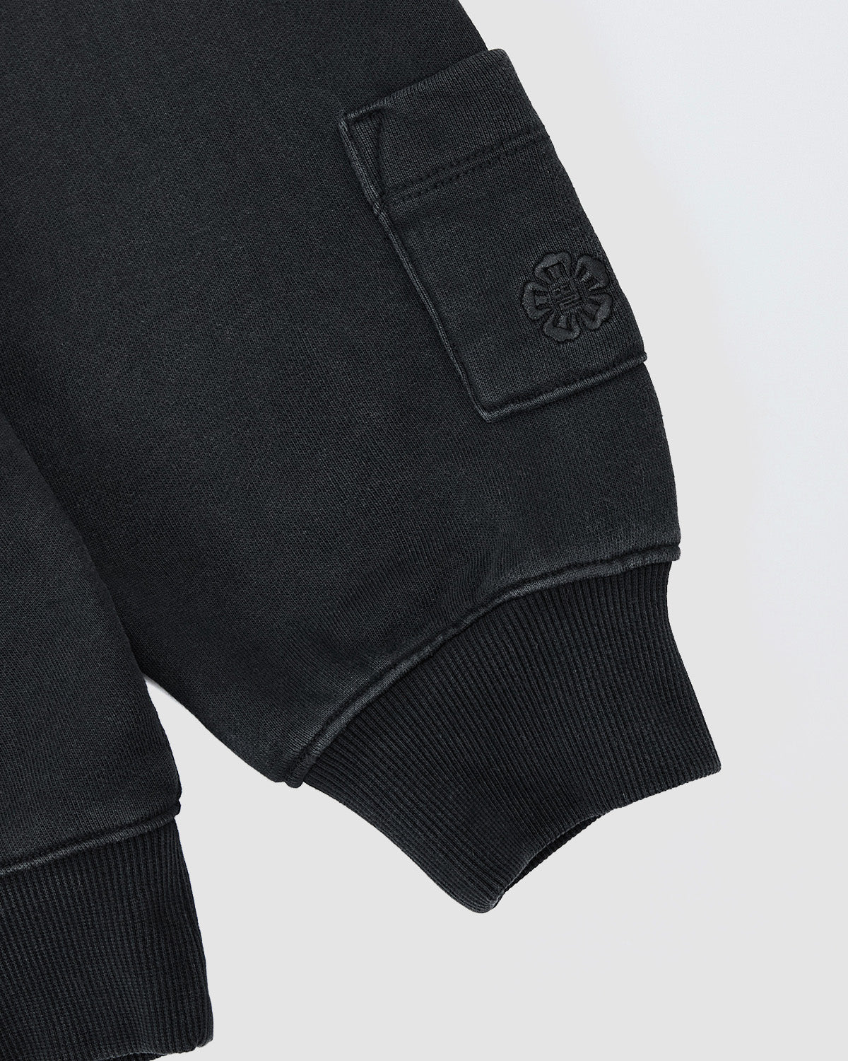 FADE BLACK COCOON HOODIE - Image 5