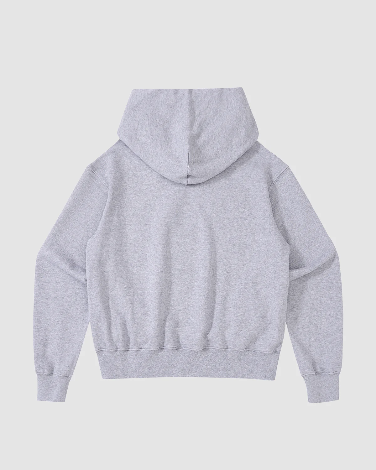 HEATHER GREY KNIT TIE HOODIE - Image 5