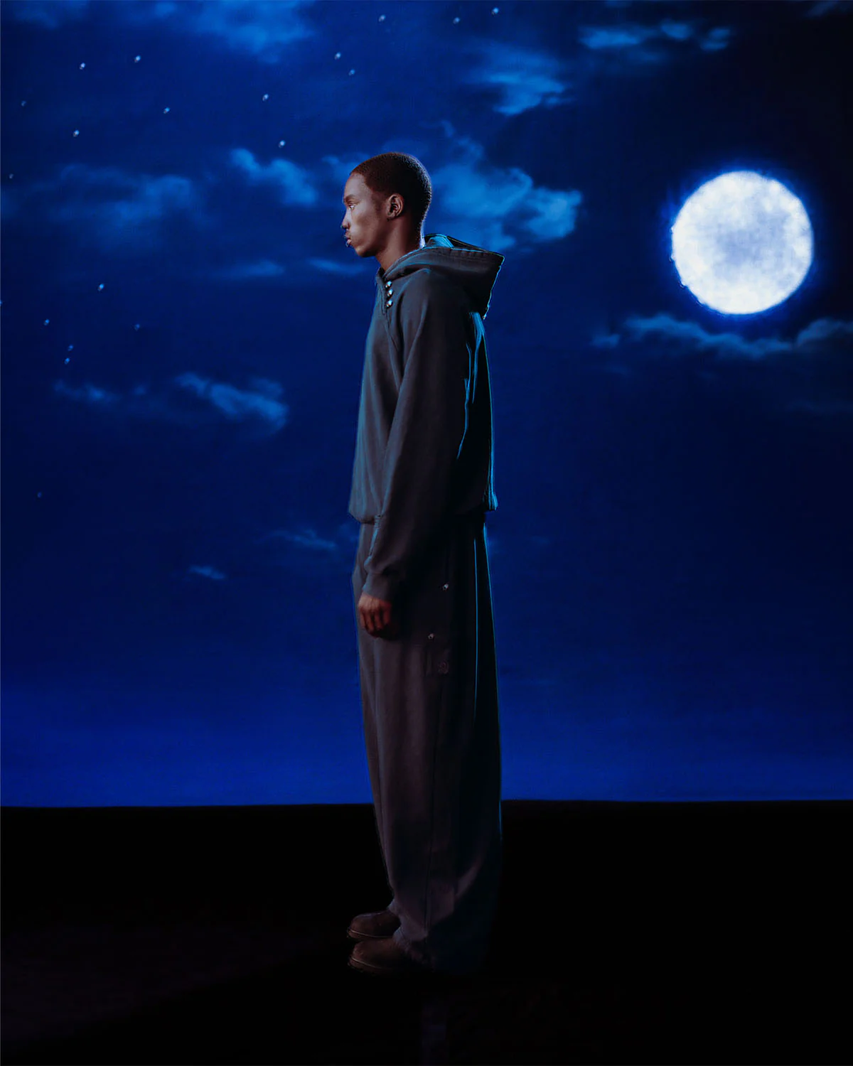 INDIGO WASH WRAP SWEATBAJI - Image 4
