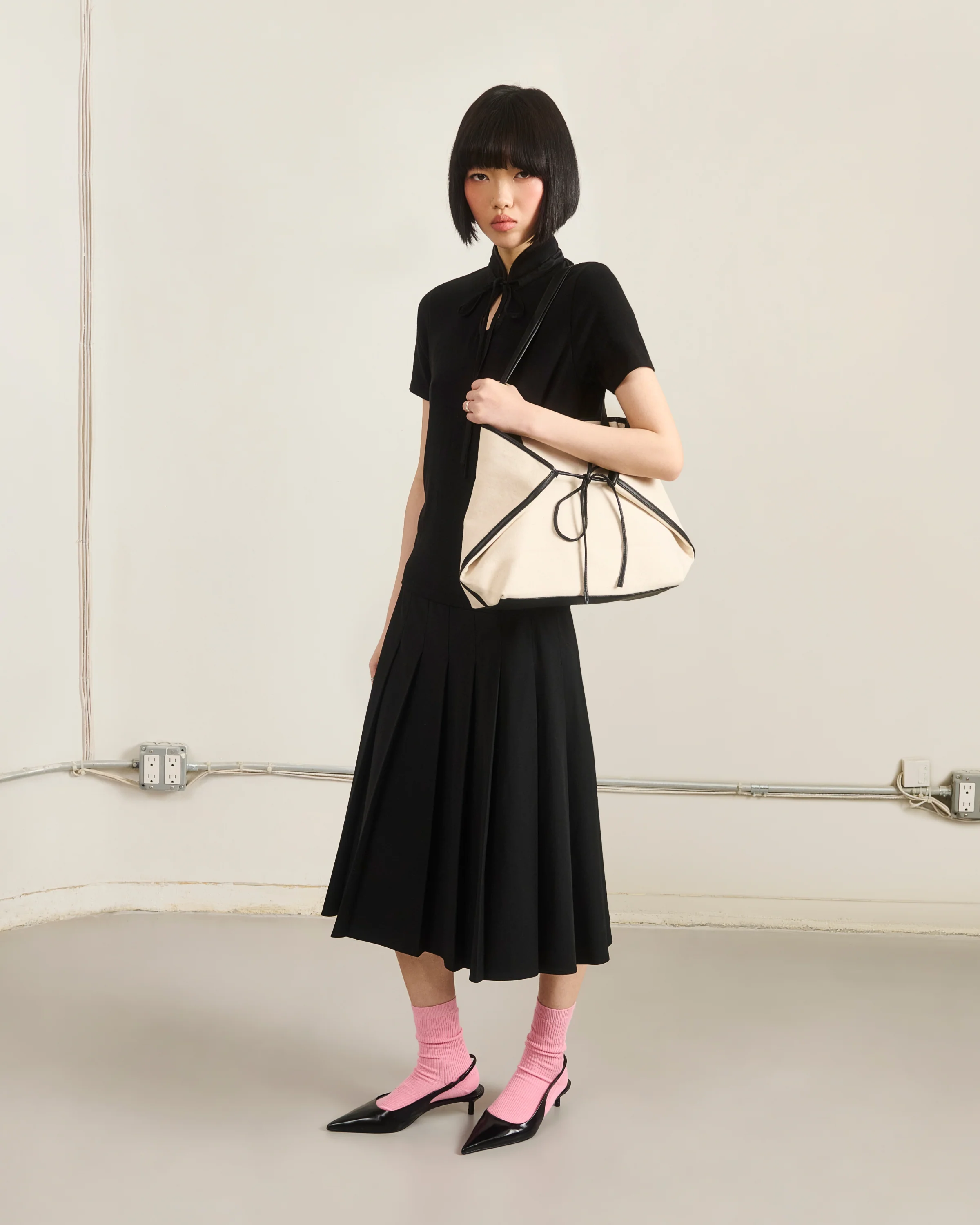 IVORY BOJAGI TIE TOTE BAG - Image 3