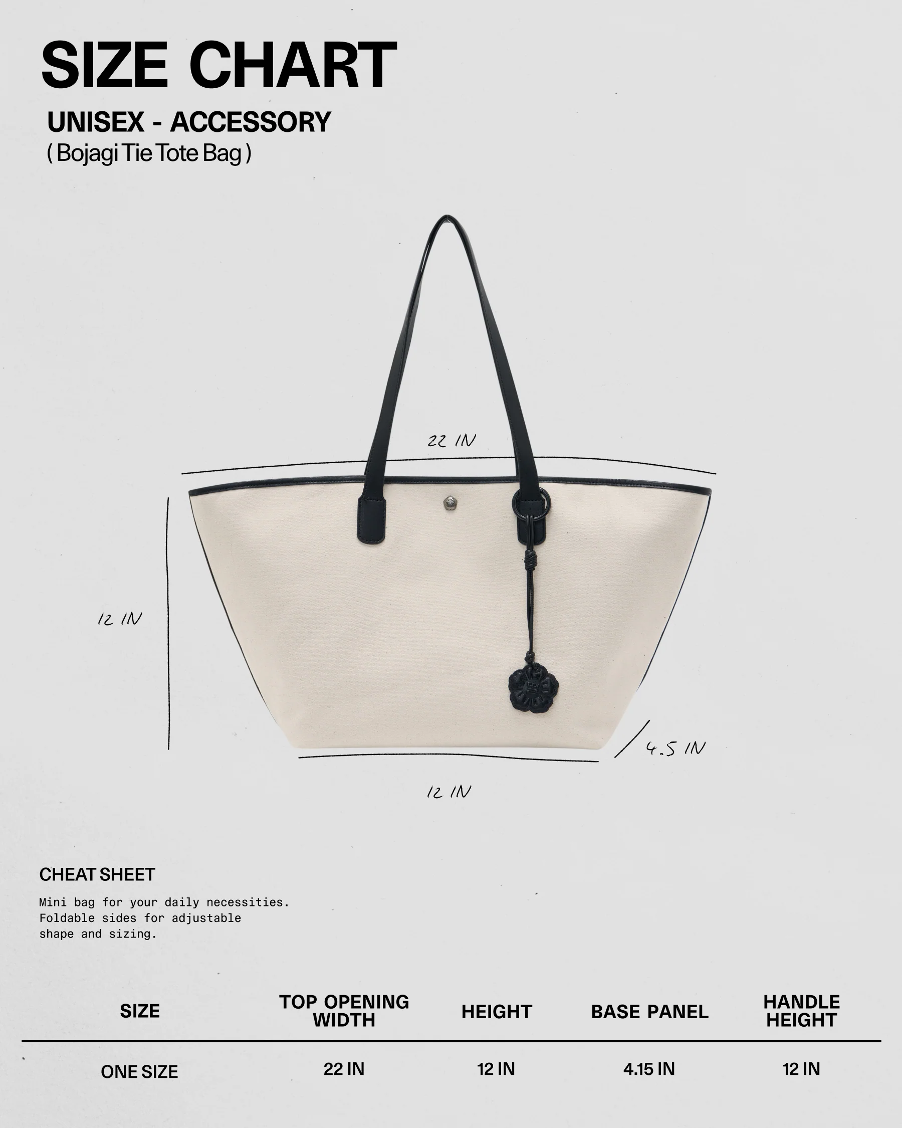 IVORY BOJAGI TIE TOTE BAG - Image 8