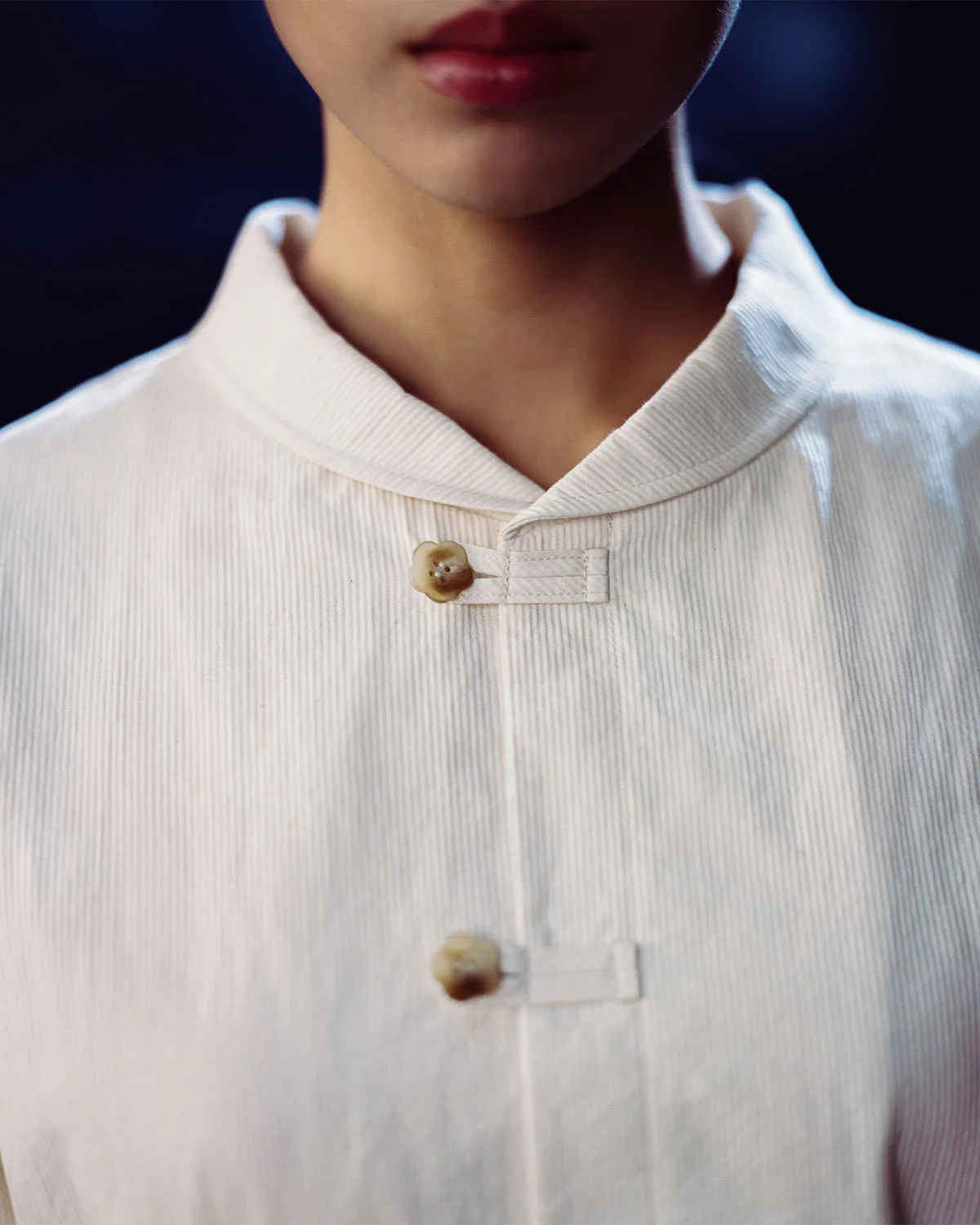 IVORY CHINA COLLAR KNOT SHACKET - Image 6