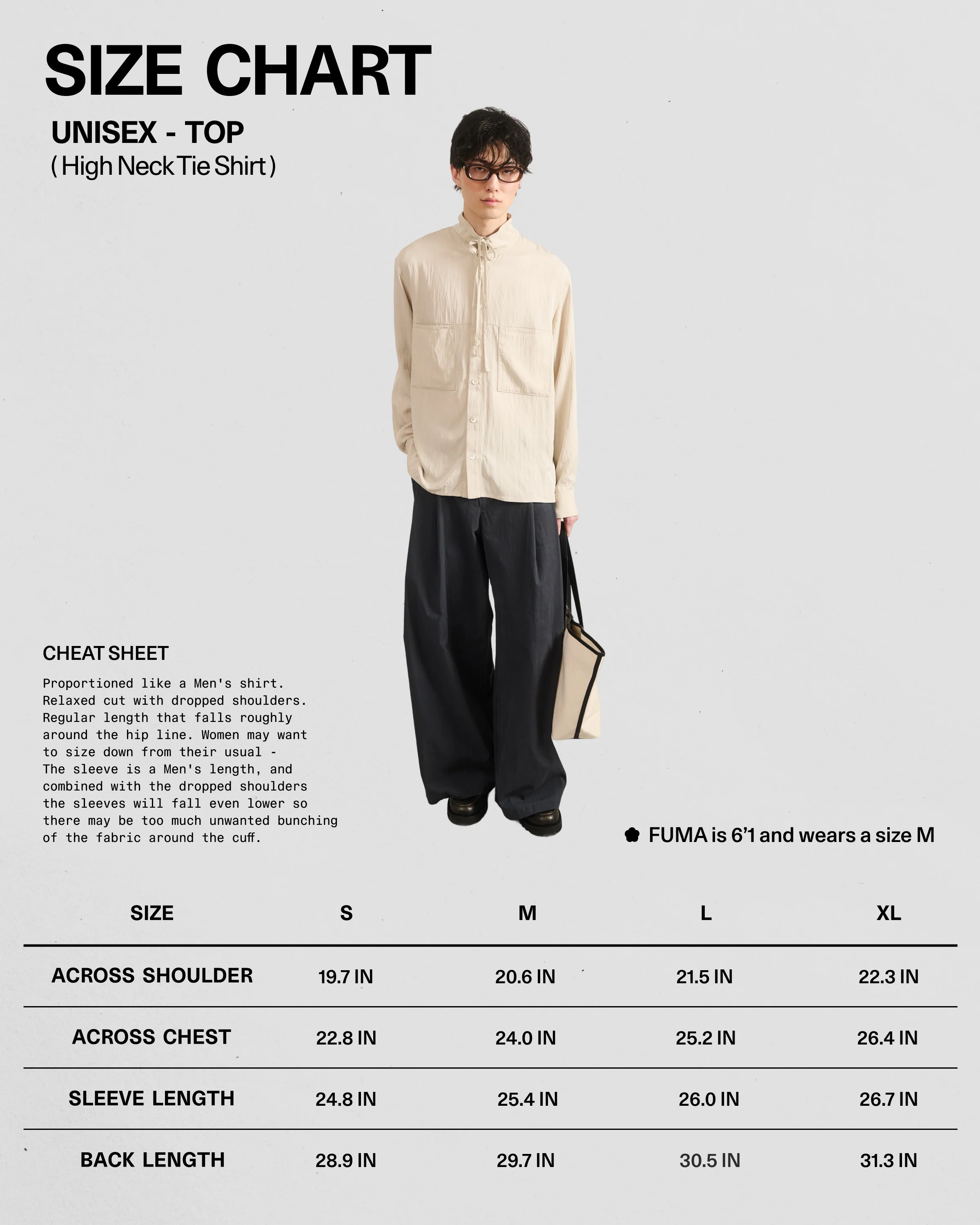 IVORY HIGH NECK TIE SHIRT - Image 13