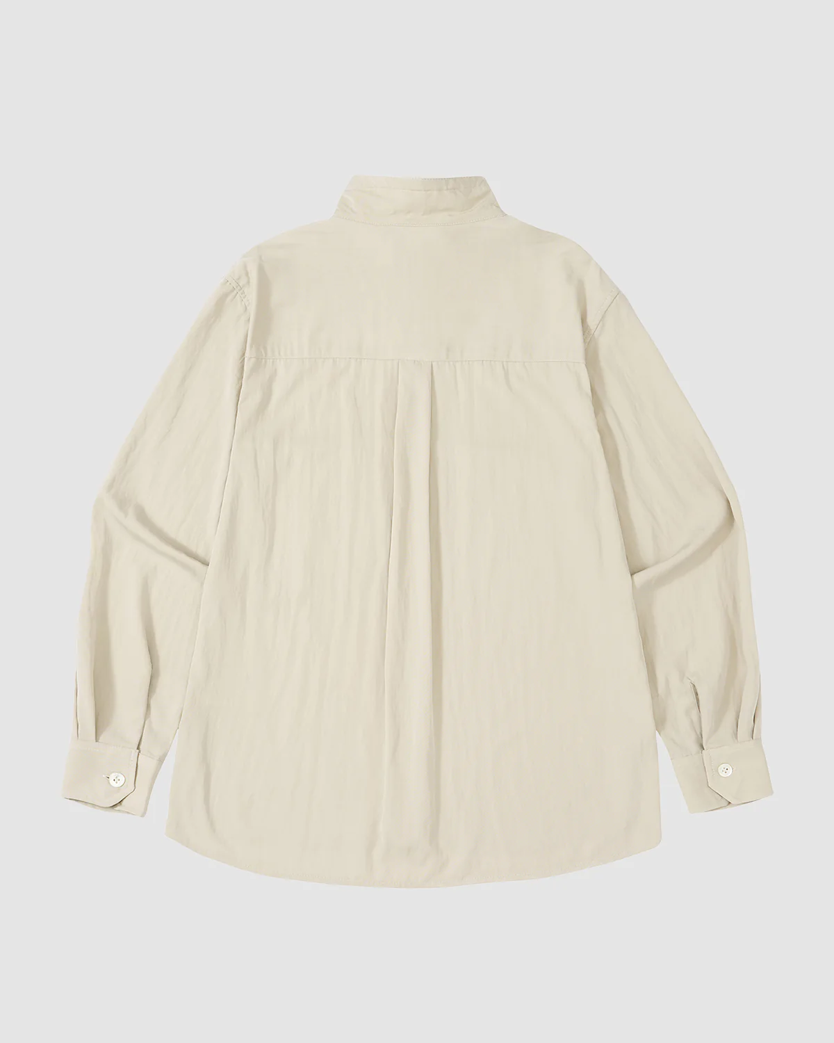 IVORY HIGH NECK TIE SHIRT - Image 7