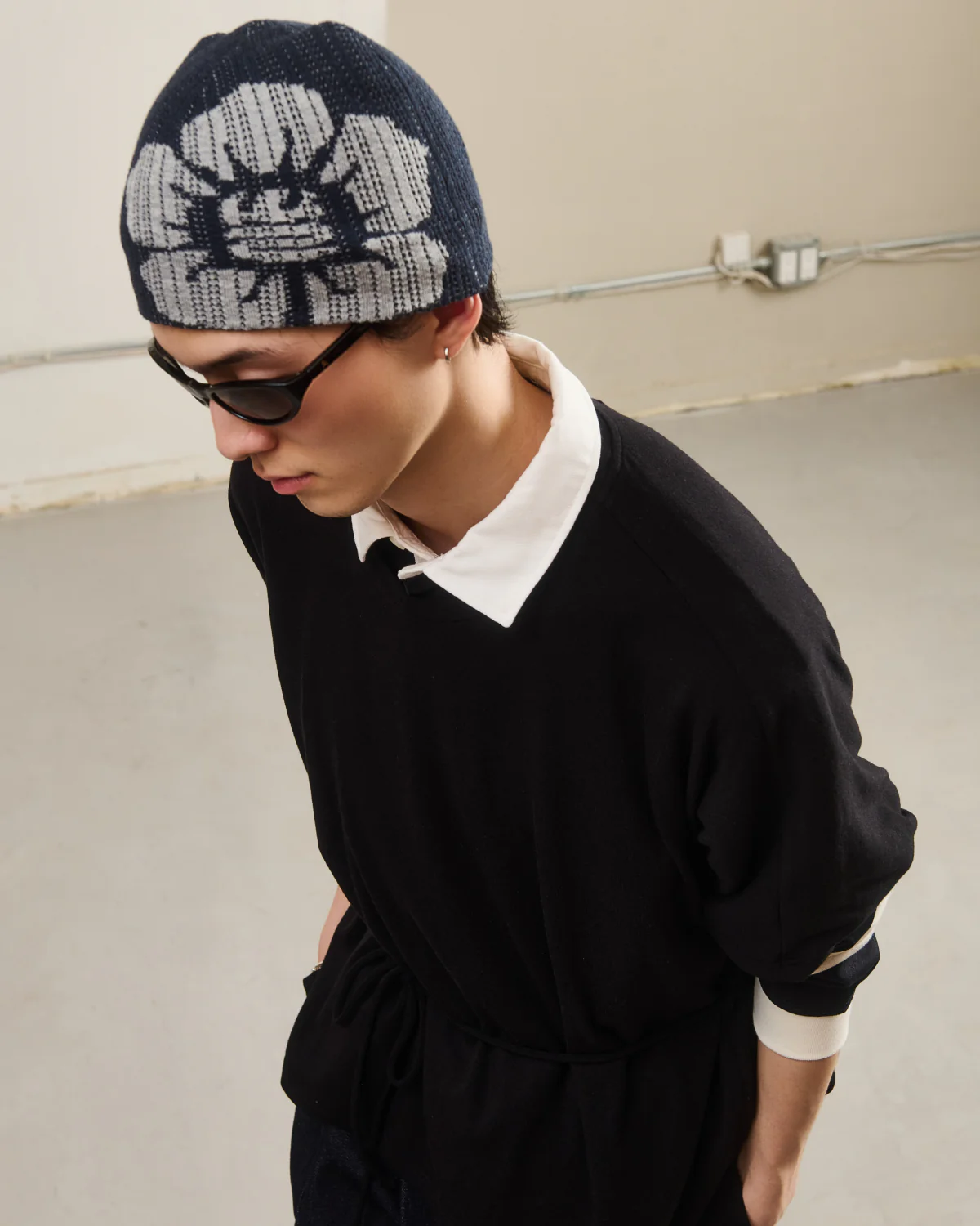 NAVY DDUL KNIT BEANIE - Image 5