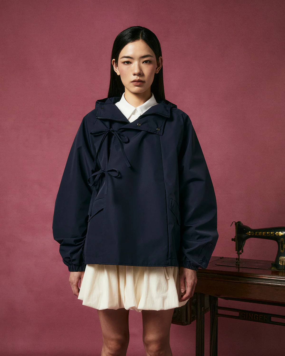 NAVY JEOGORI TIE SHELL JACKET - Image 7