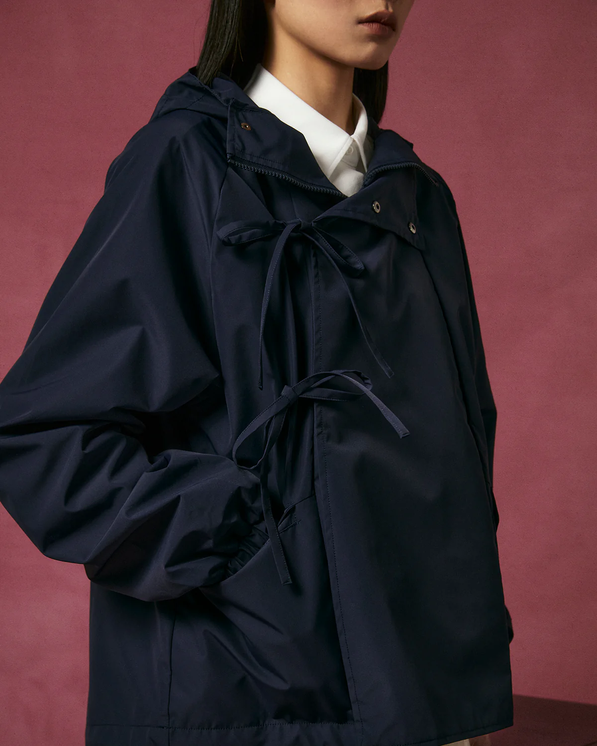 NAVY JEOGORI TIE SHELL JACKET - Image 8