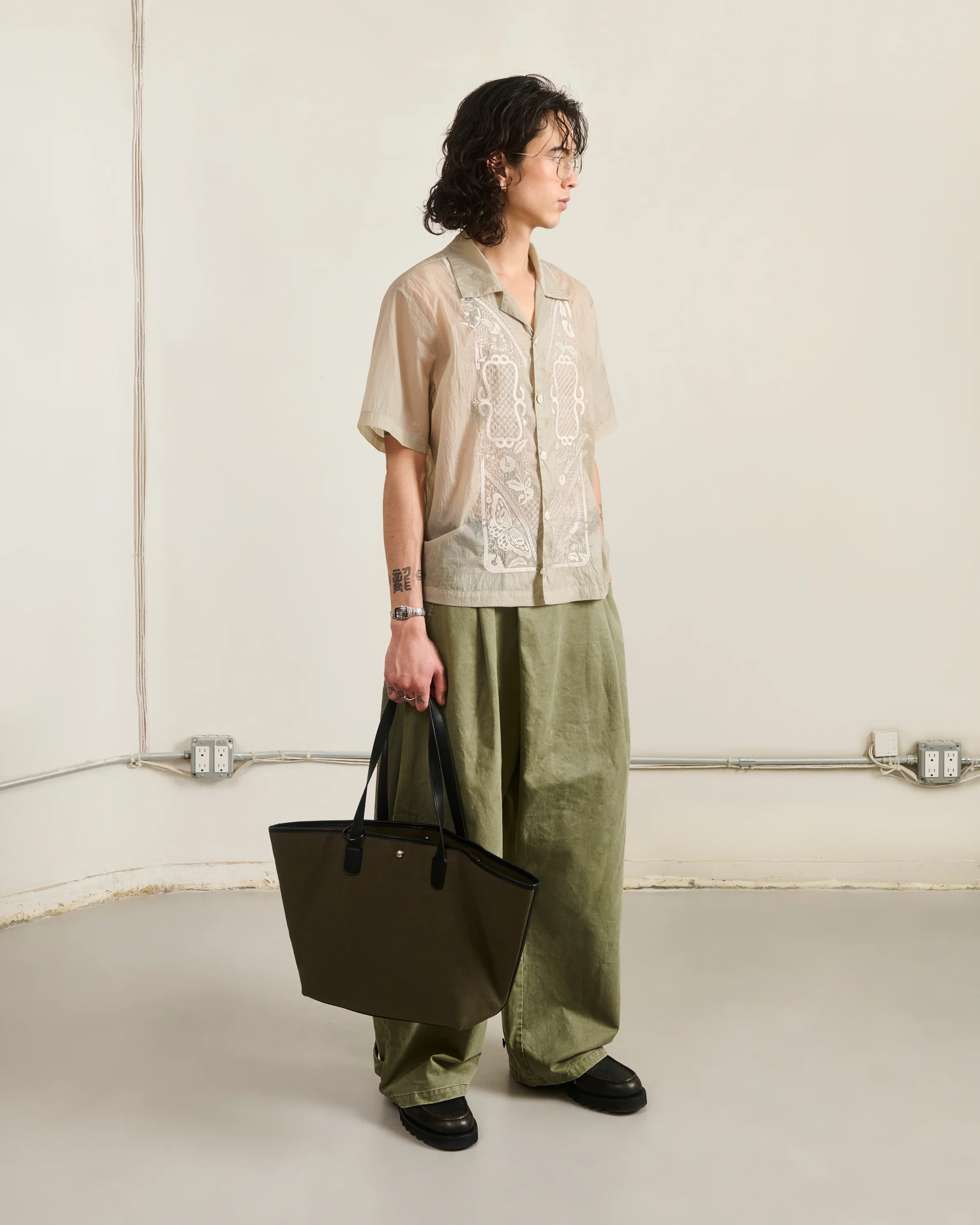 OLIVE BOJAGI TIE TOTE BAG - Image 3
