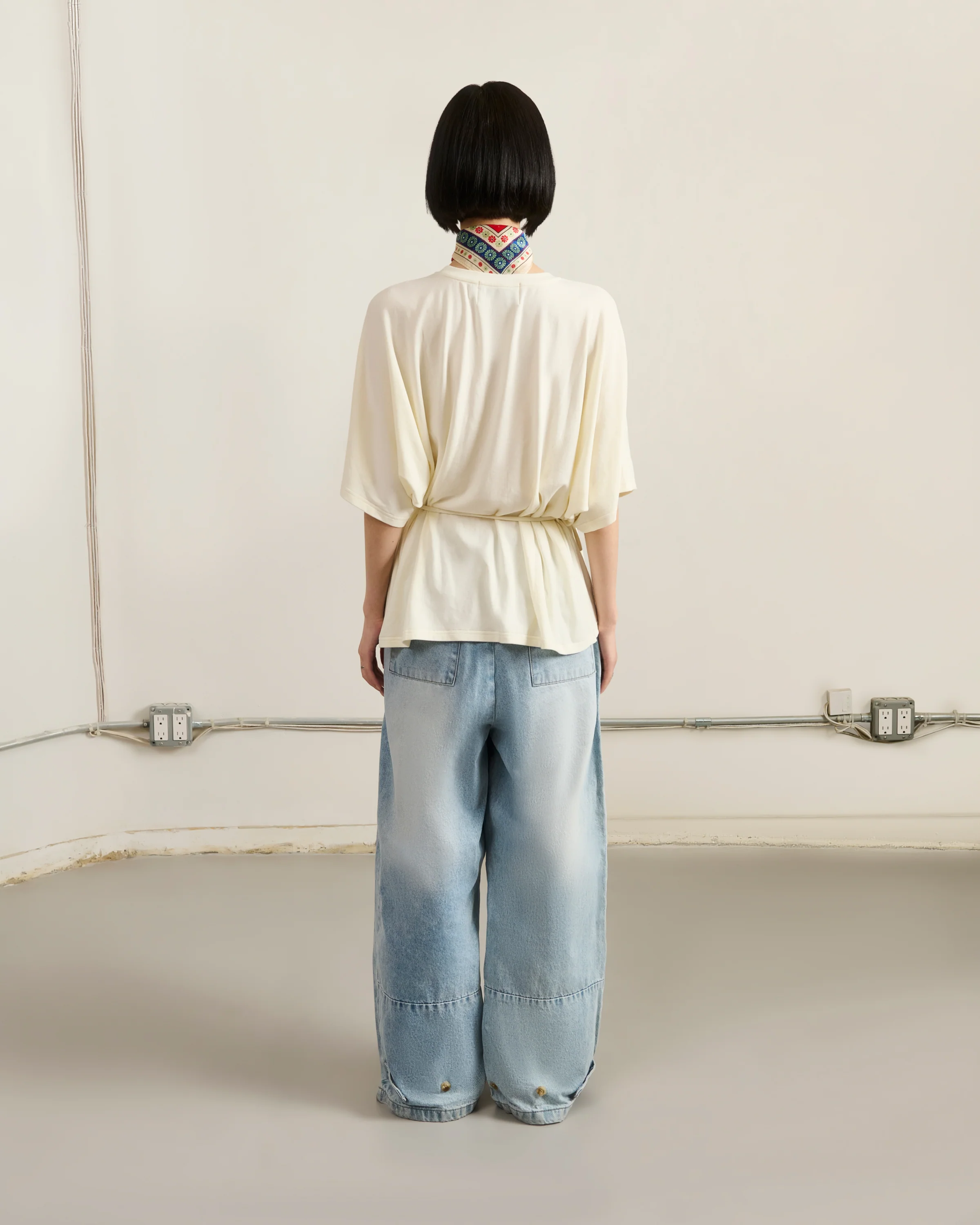 SKY BLUE HANBOK DENIM PANTS - Image 6