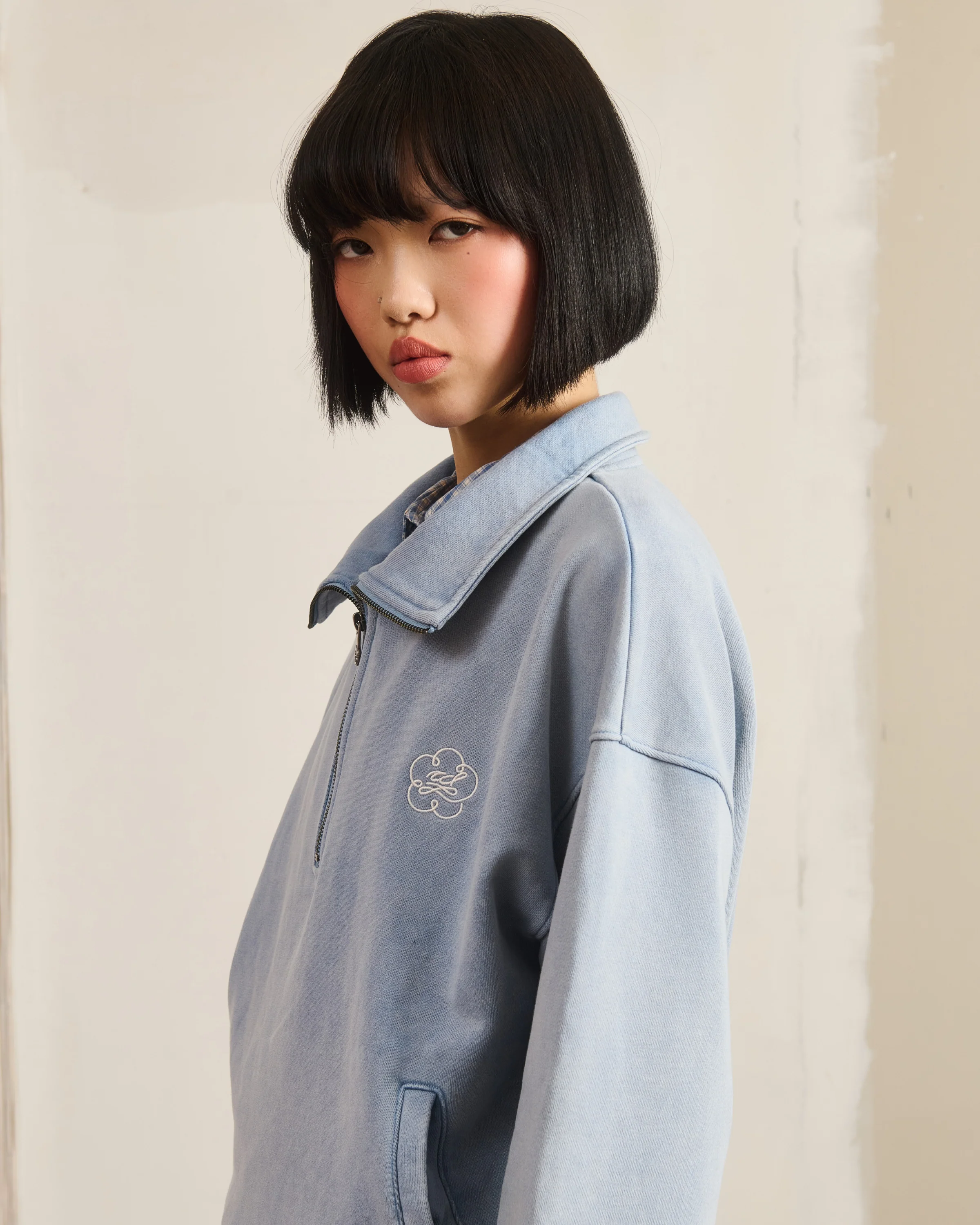 SKY BLUE HESTER QUARTER ZIP - Image 3